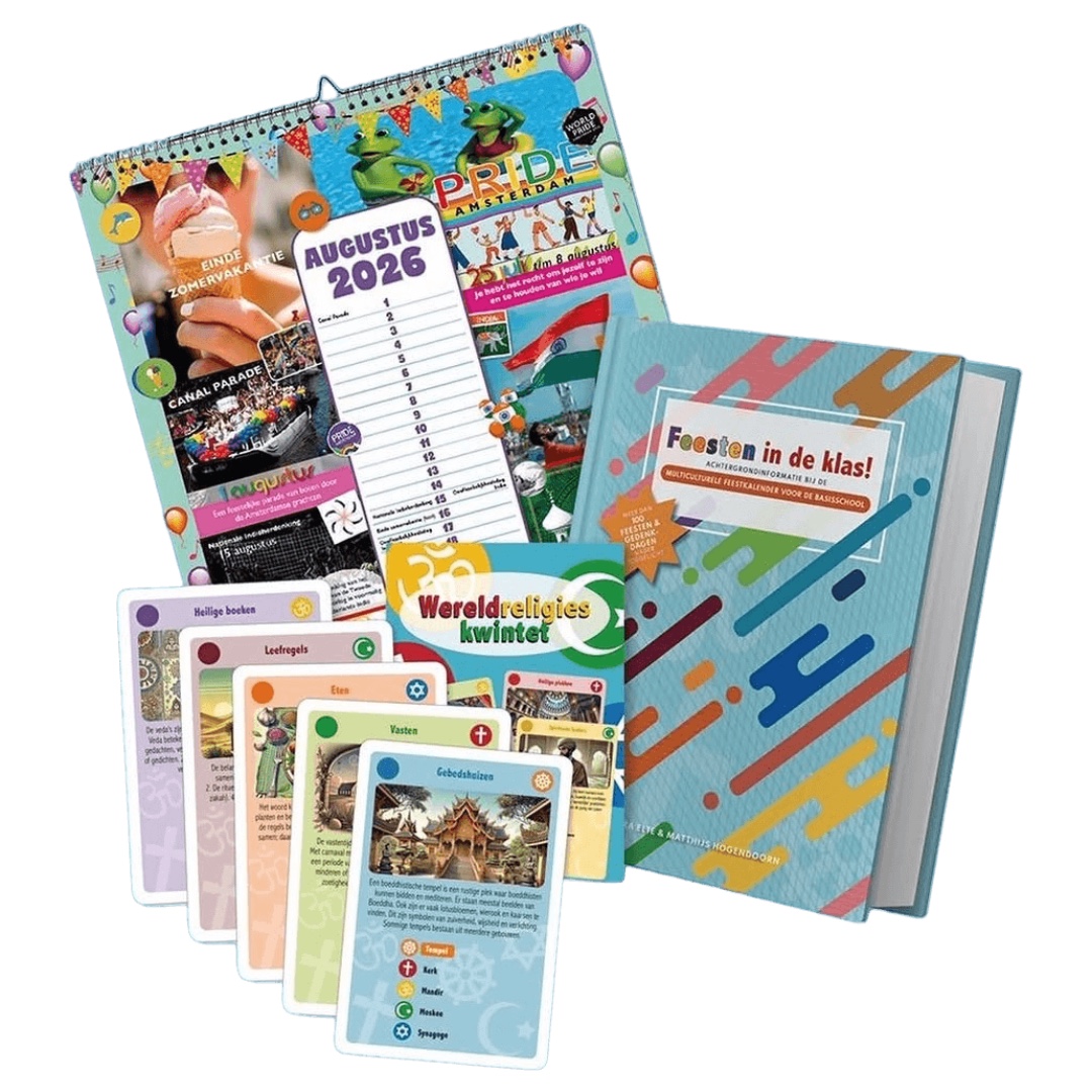 Feesten in de klas — kalender, boek & kwartet